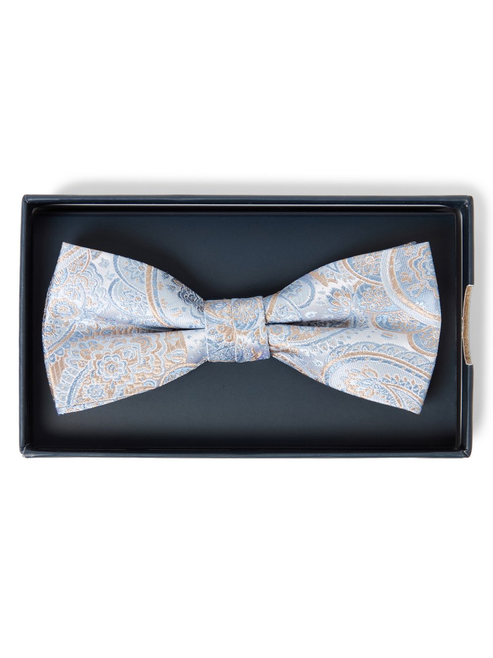 Willen Fliege aus Seide Herren Seide (100%) blau gemustert, ONE SIZE