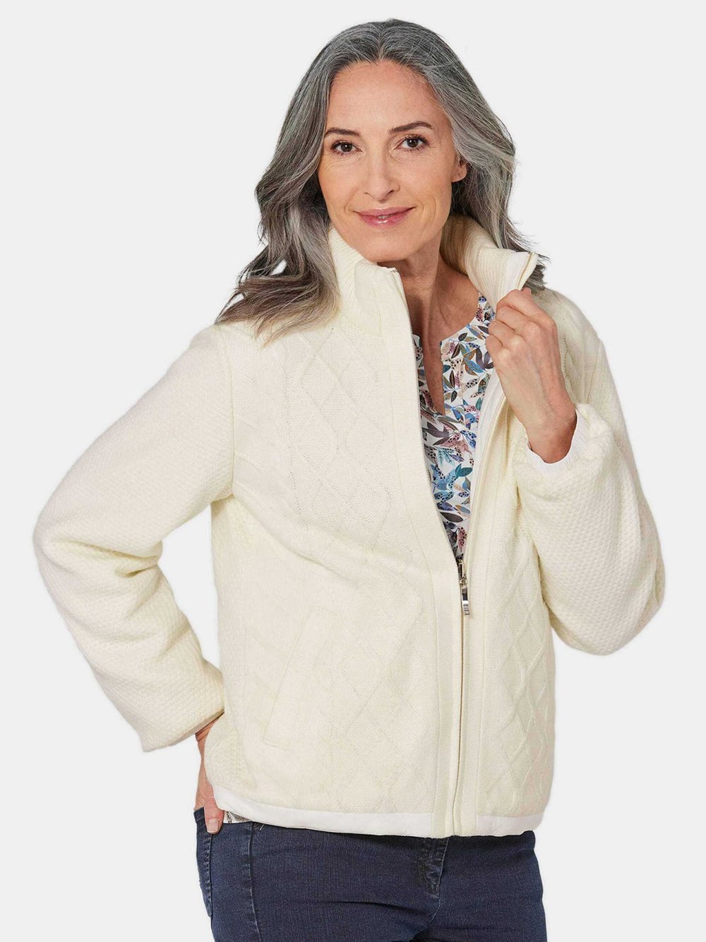 Goldner Jacken Damen weiß, 23