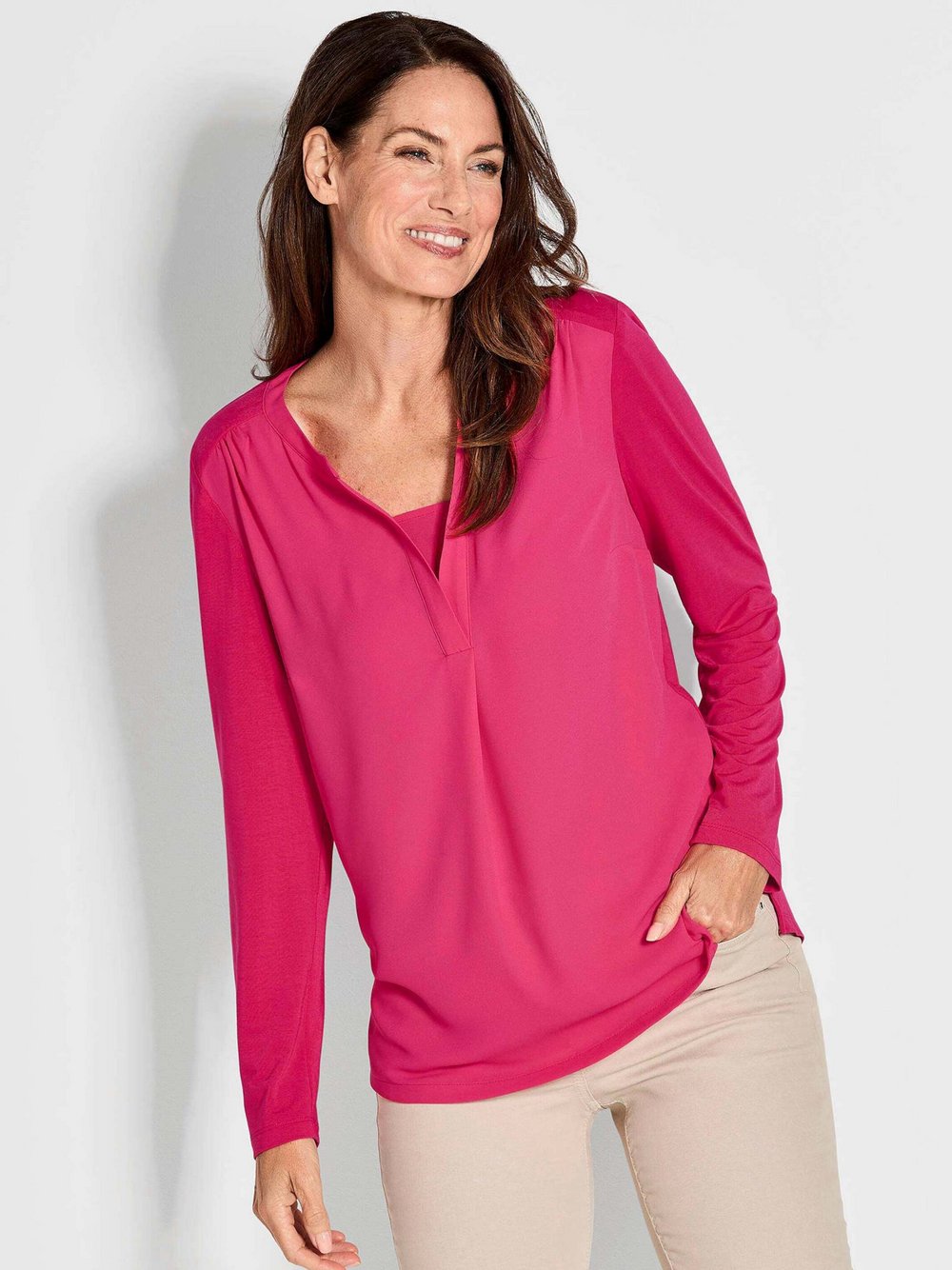 Goldner Blusenshirts Damen pink, 21