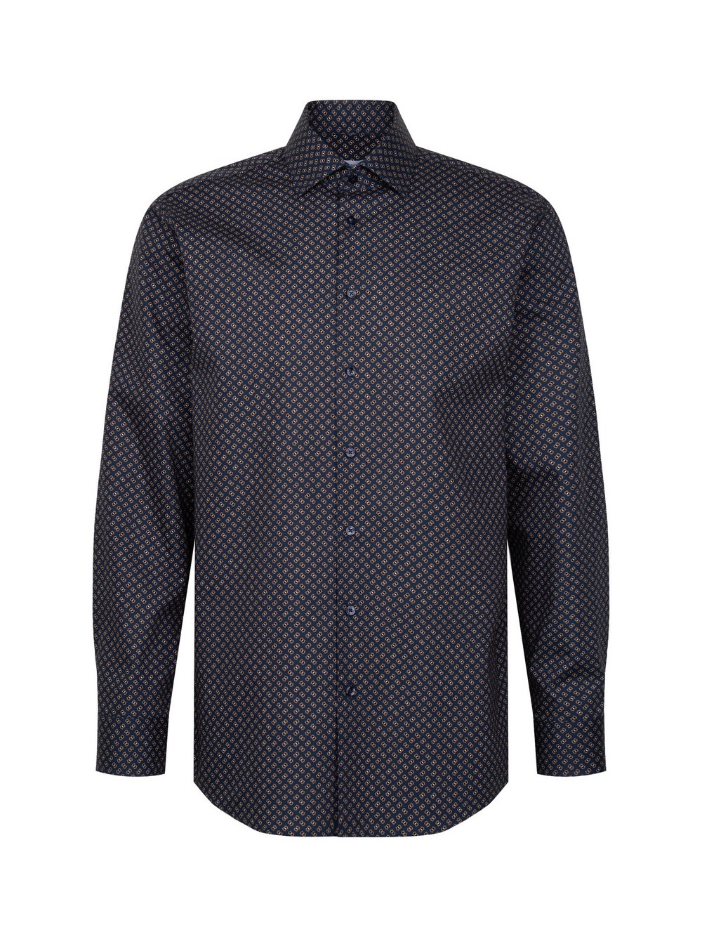 Seidensticker Business Hemd Herren Regular Fit Baumwolle braun bedruckt, 41