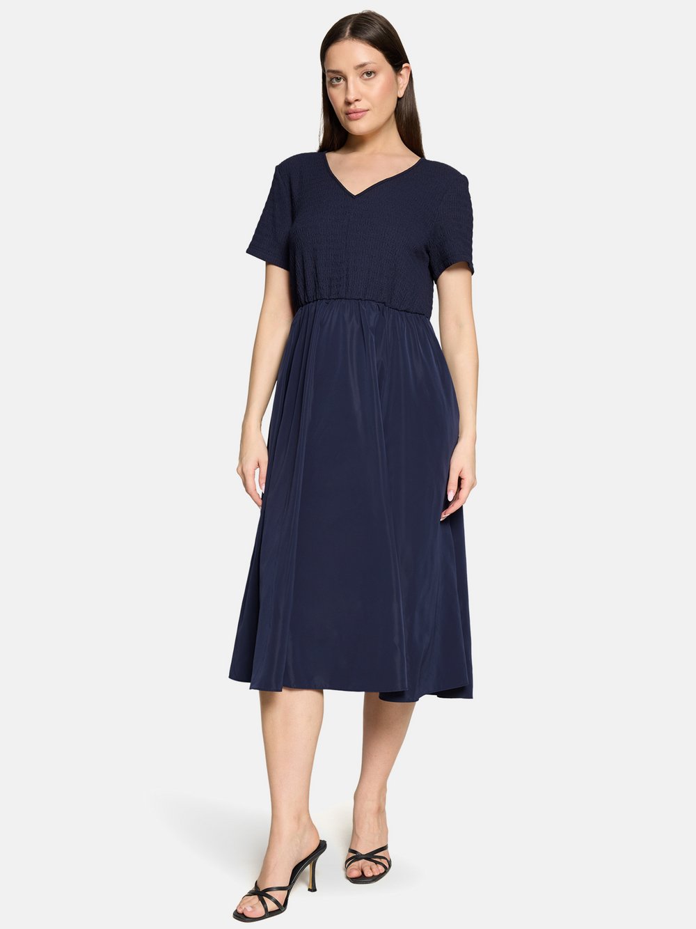 Cartoon Midikleid Damen blau, 40