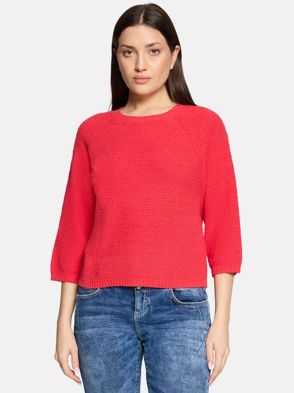 Cartoon Strickpullover Damen Baumwolle rot, 38