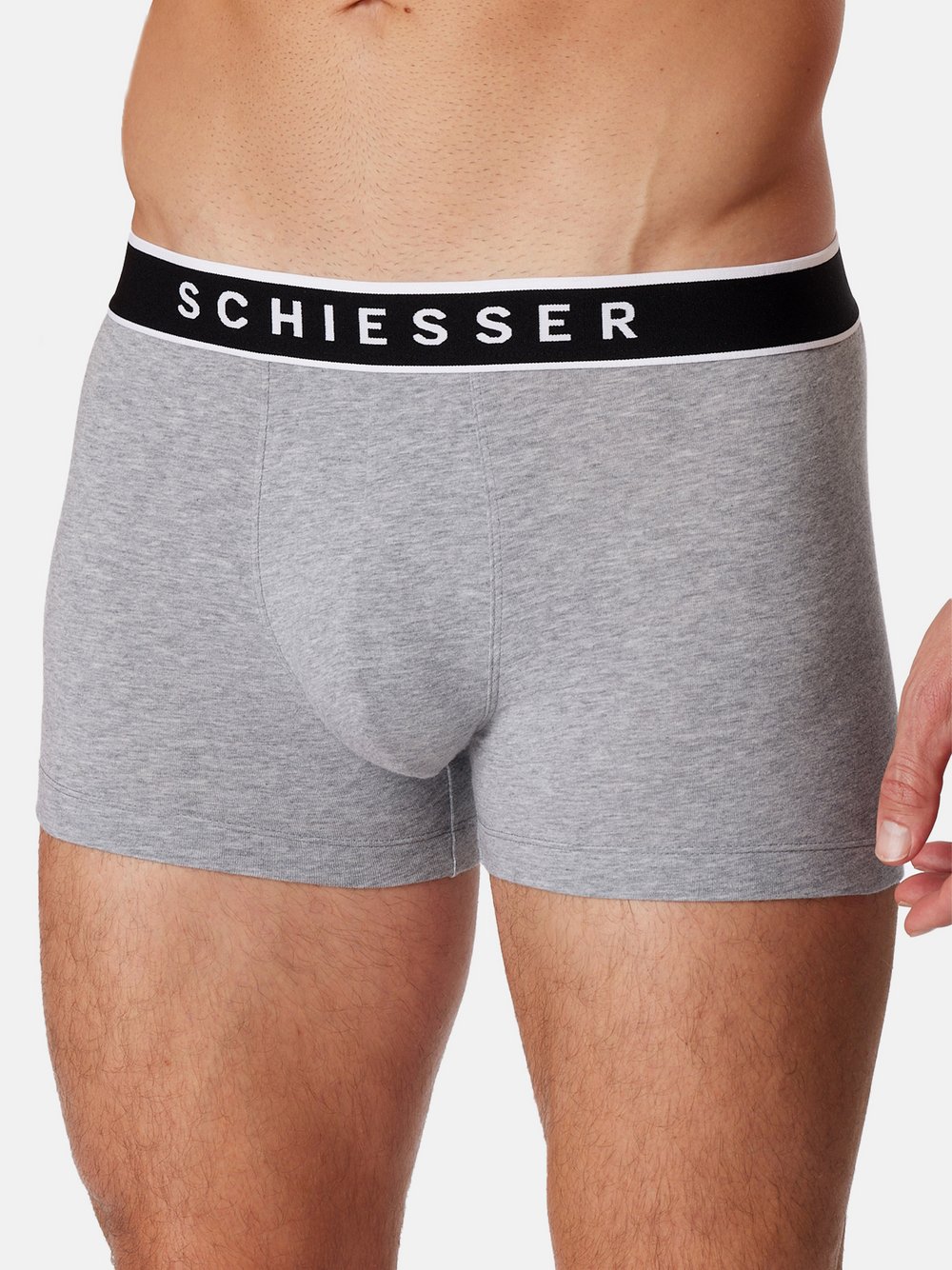 Thumbnail - Schiesser Retro Short Herren Baumwolle grau, M