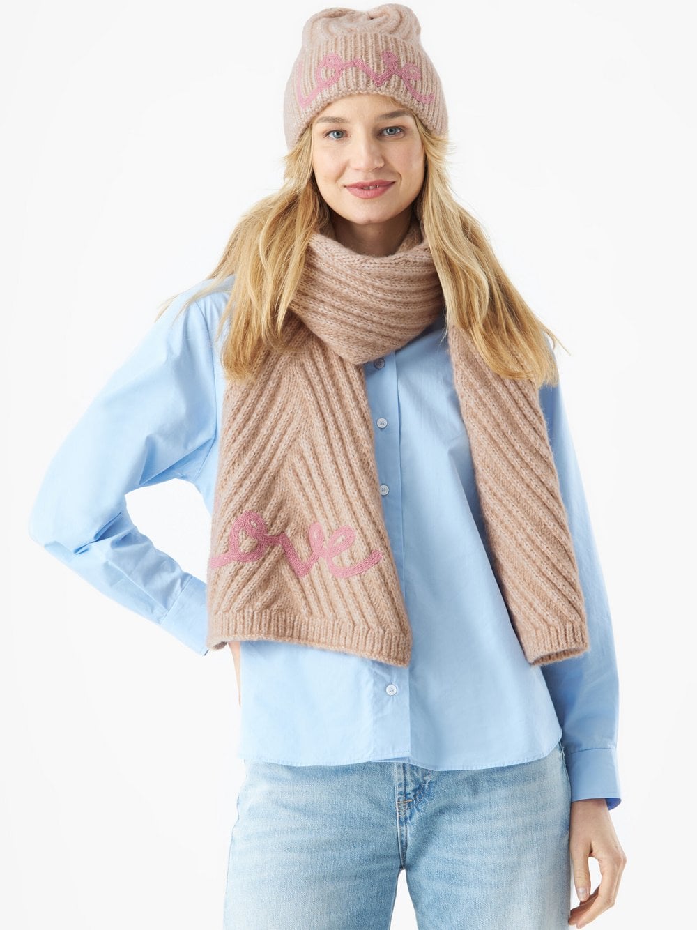 Codello Mütze Damen beige strukturiert, ONE SIZE