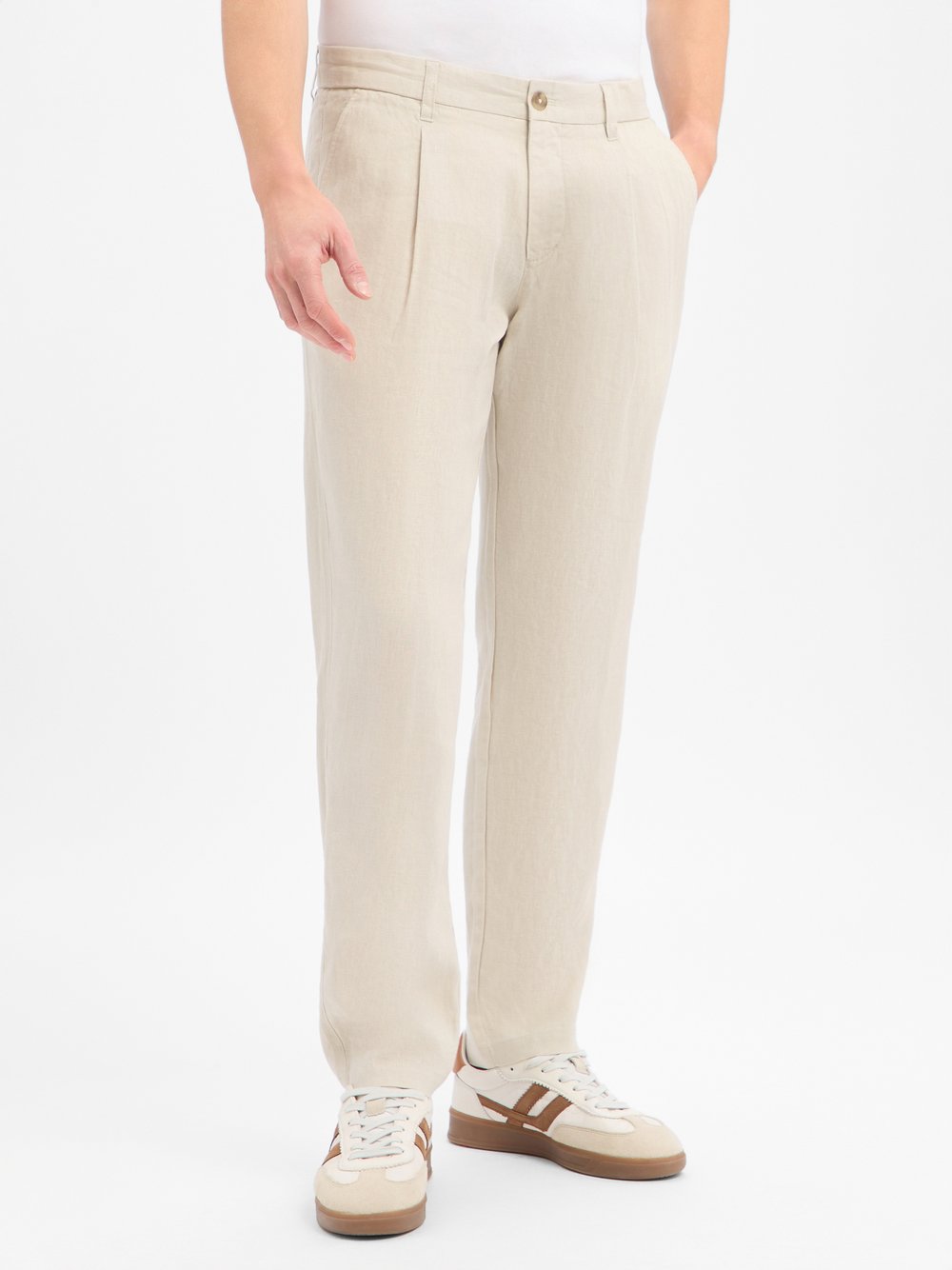 VAN GRAAF Marc O'polo Herren Kitt Leinenhose Leinen (100%) Beige, Größe 32-32 - Bild 3