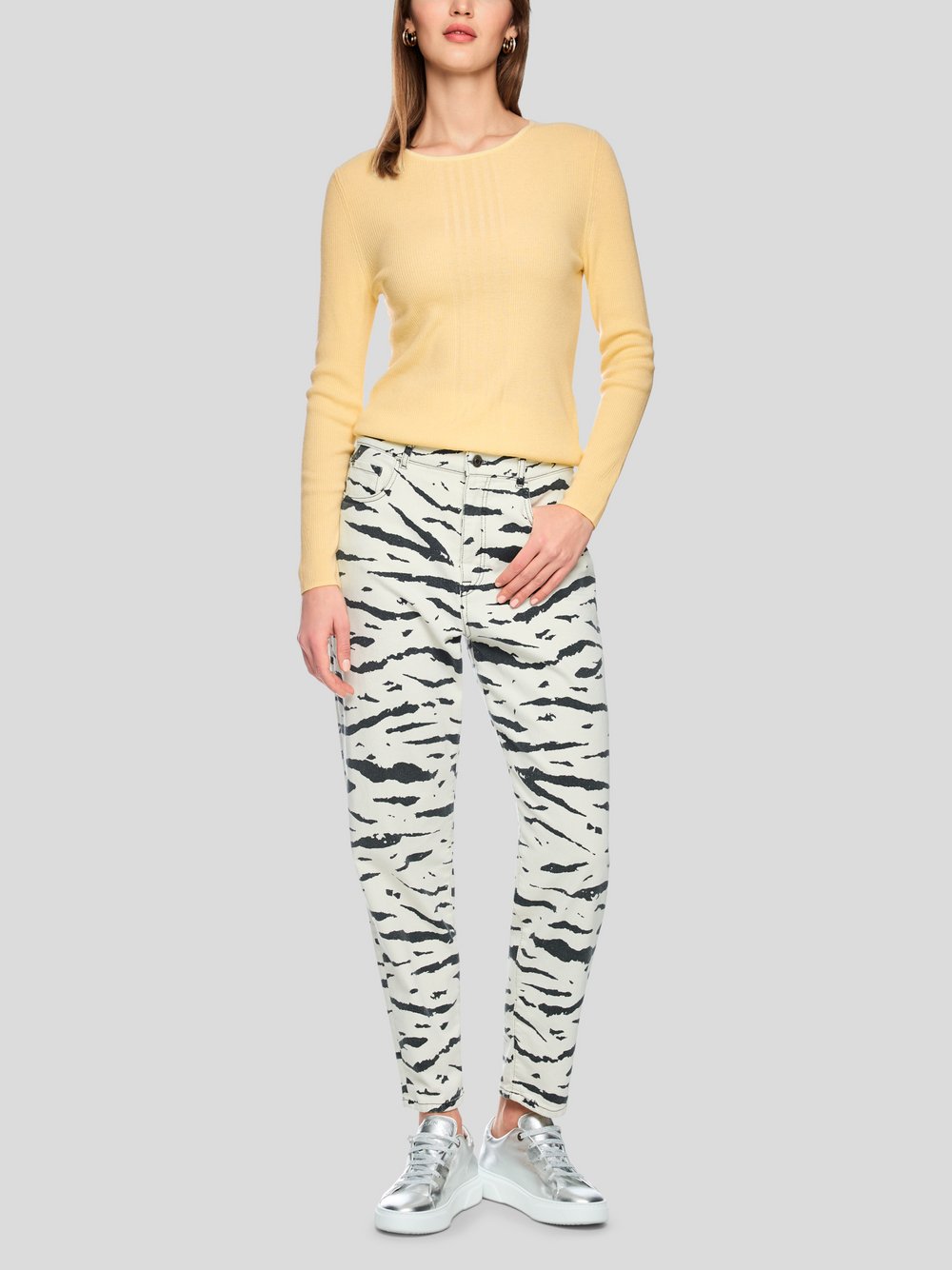 Marc Cain Pullover Damen Wolle gelb, 34