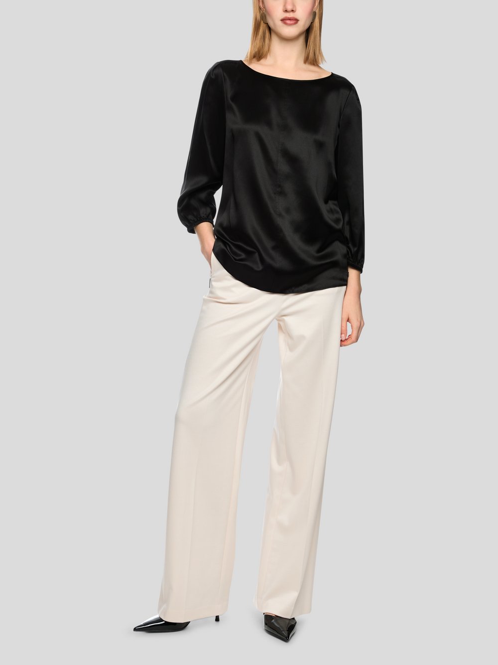 Thumbnail - Marc Cain Bluse Damen Seide schwarz, 46