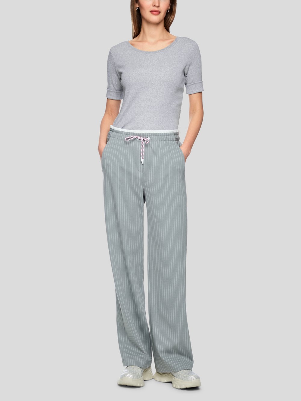 Thumbnail - Marc Cain T-Shirt Damen Baumwolle grau meliert, 38