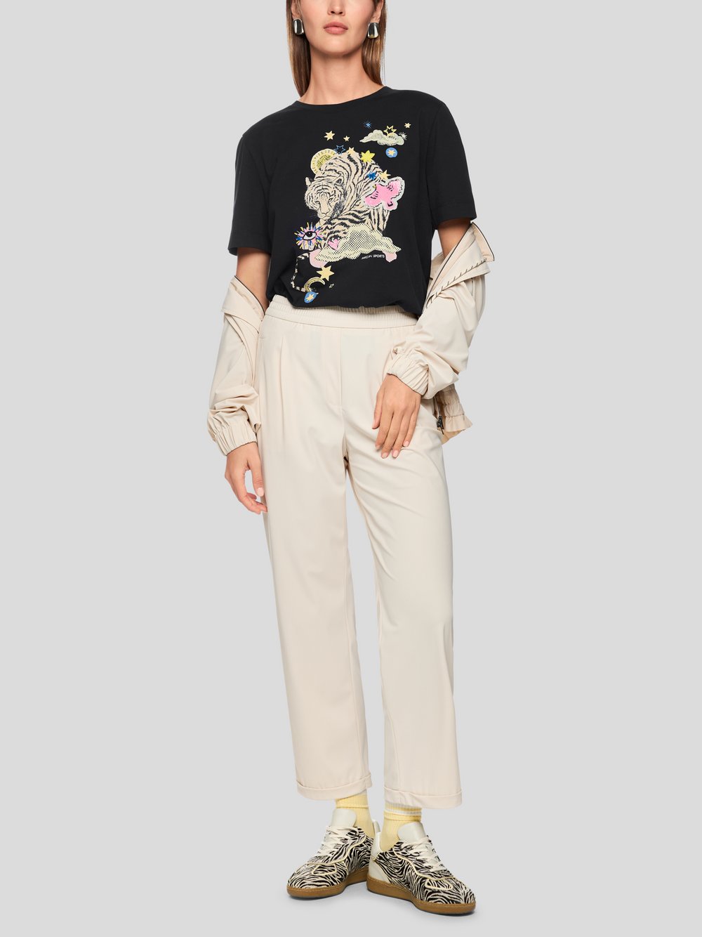 Thumbnail - Marc Cain T-Shirt Damen Baumwolle schwarz, 40