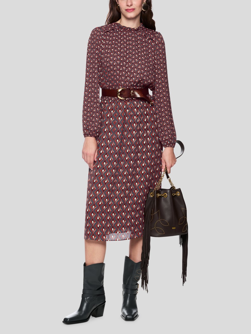 Thumbnail - Marc Cain Kleid Damen blau gemustert, 40