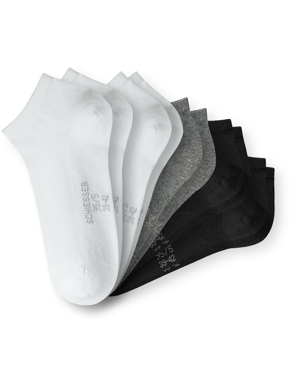 Schiesser Sneakersocken Herren Jersey mehrfarbig, 43-46