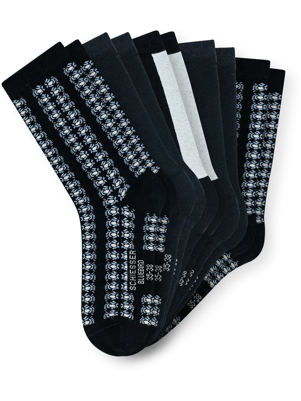 Thumbnail - Schiesser Freizeitsocken  Damen Jersey mehrfarbig bedruckt, 39-42