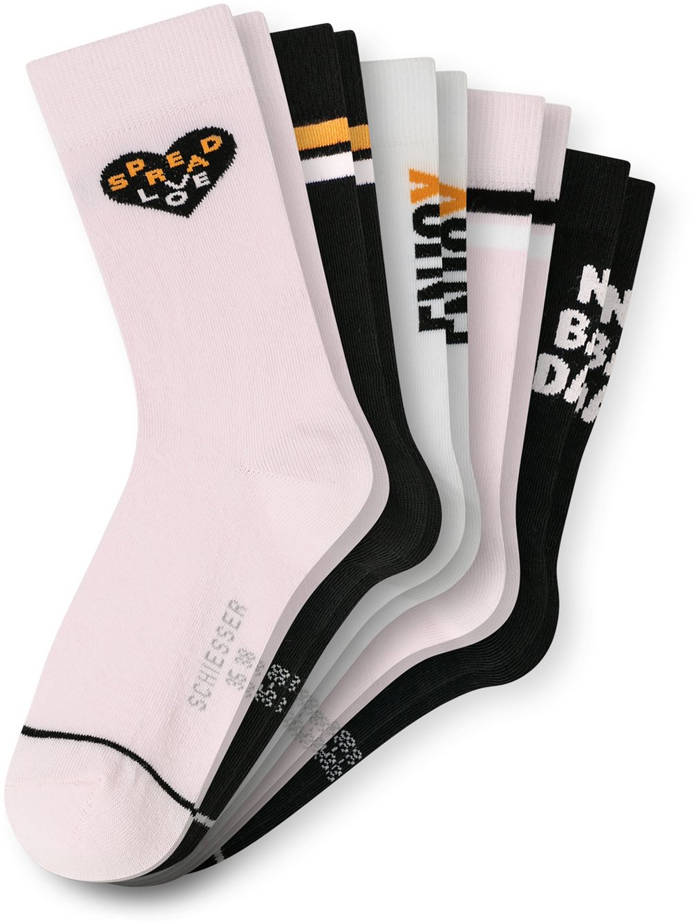 Thumbnail - Schiesser Freizeitsocken  Mädchen Jersey mehrfarbig bedruckt, 35-38