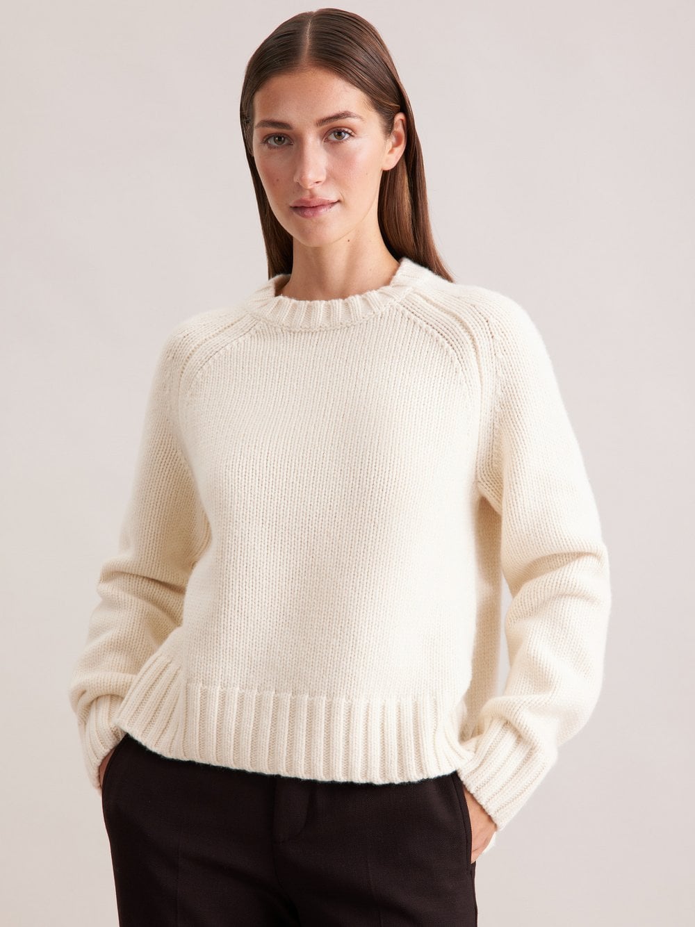 Seidensticker Pullover Damen Lambswool weiß, XL