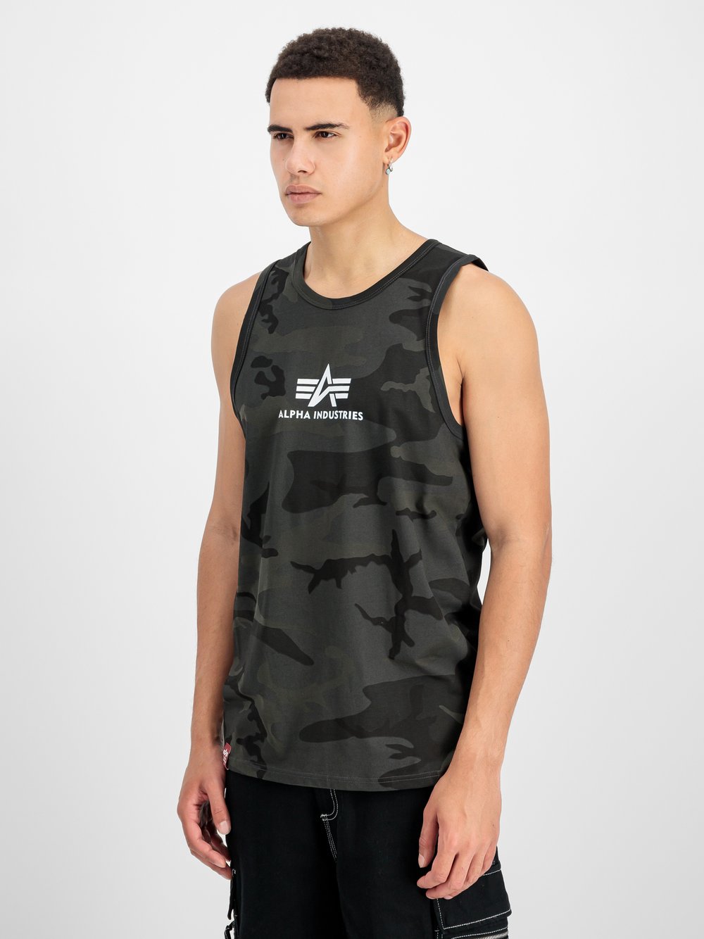 Alpha Industries Tanktop Herren Baumwolle grau gemustert, L