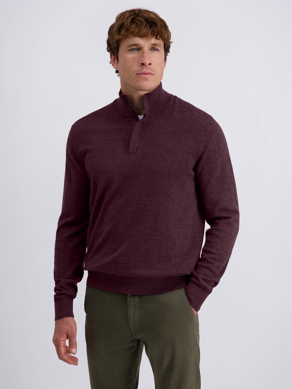 Pierre Cardin Pullover Herren Baumwolle rot, S