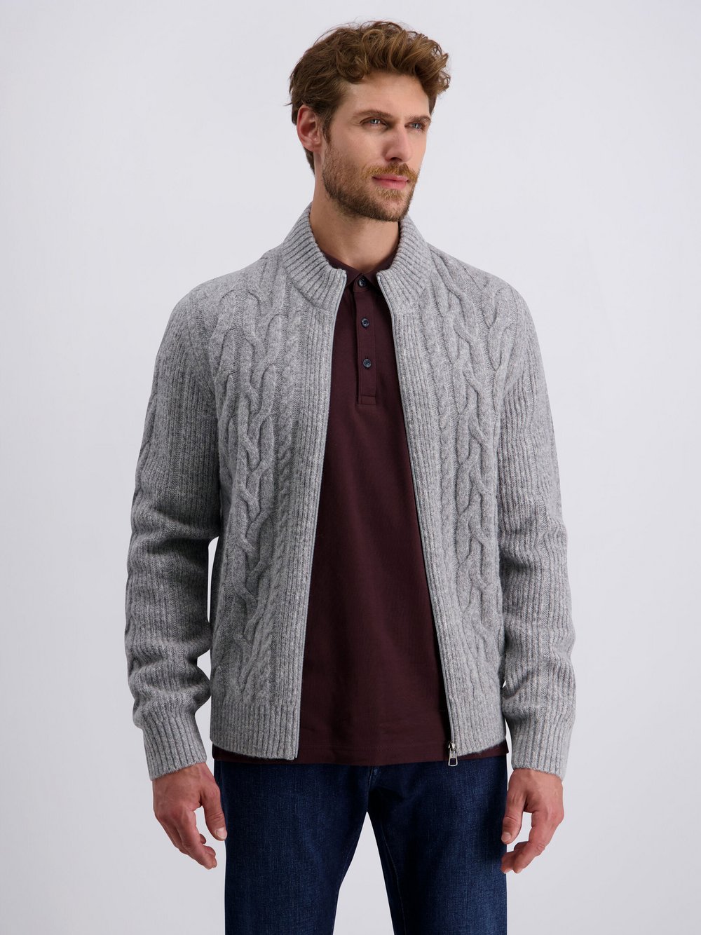 Pierre Cardin Strickjacke Herren grau, M