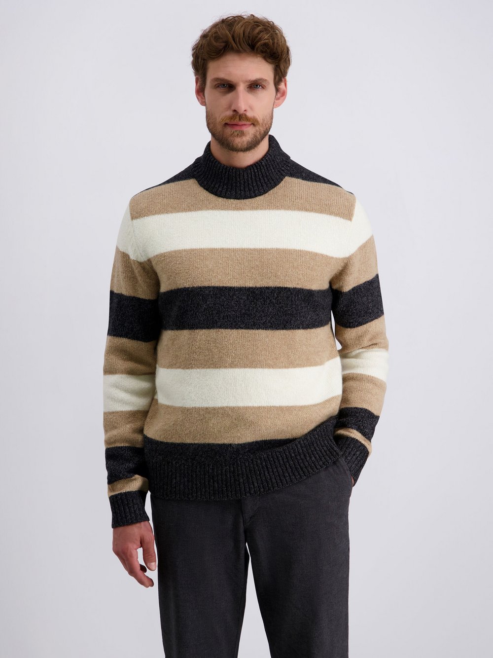 Thumbnail - Pierre Cardin Pullover Herren mehrfarbig gestreift, M