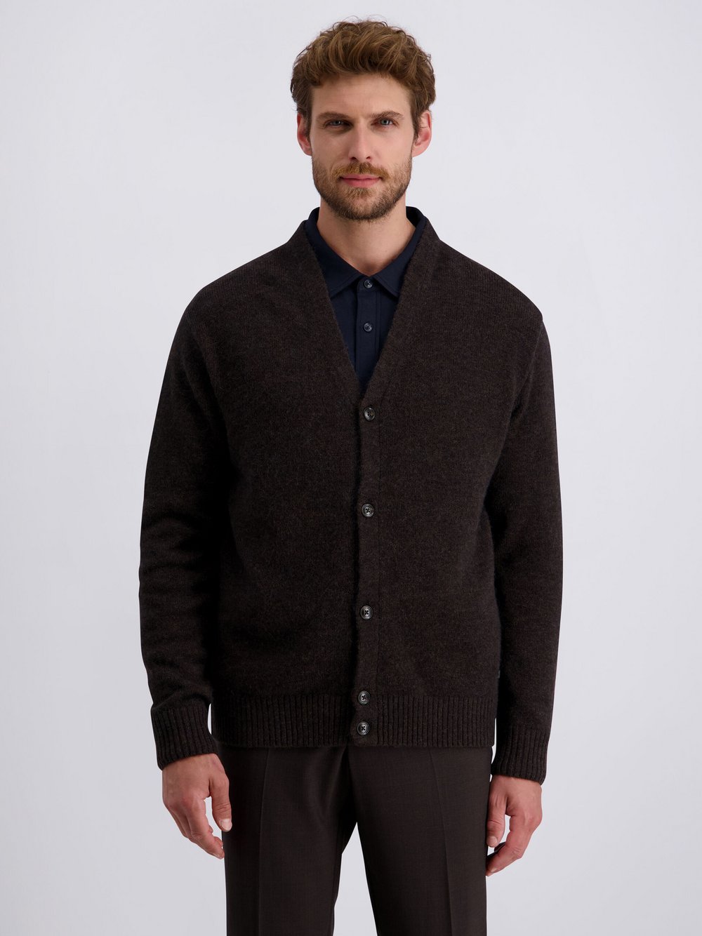 Pierre Cardin Strickjacke Herren Baumwolle braun, L