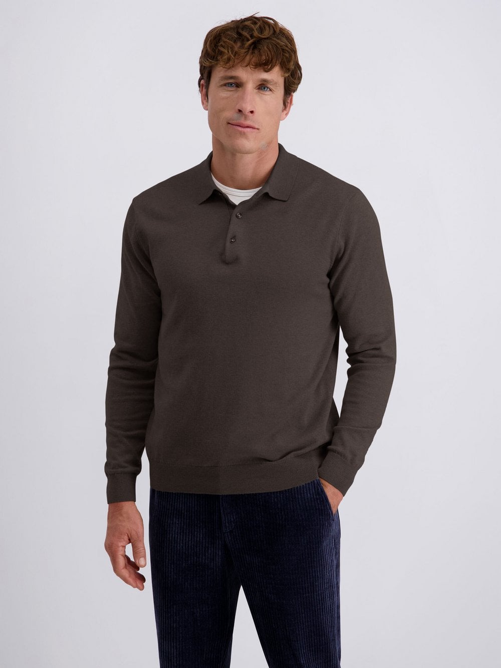 Thumbnail - Pierre Cardin Pullover Herren Baumwolle braun, M