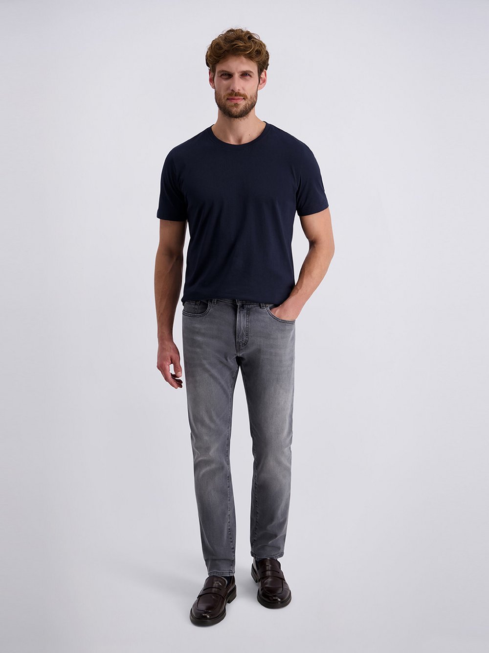 Pierre Cardin Jeans PC-Lyon Herren Baumwolle grau, 36-32