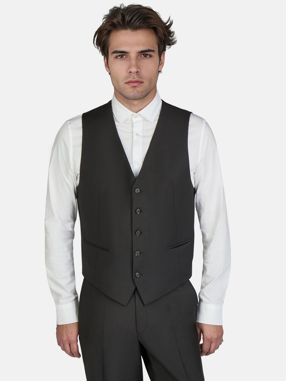 Pierre Cardin Weste Hugo Herren Regular Fit schwarz, 26