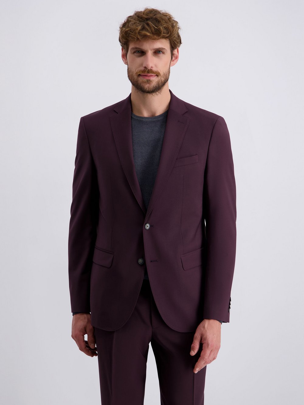 Pierre Cardin Sakko Grant Herren Modern Fit Wolle rot, 56