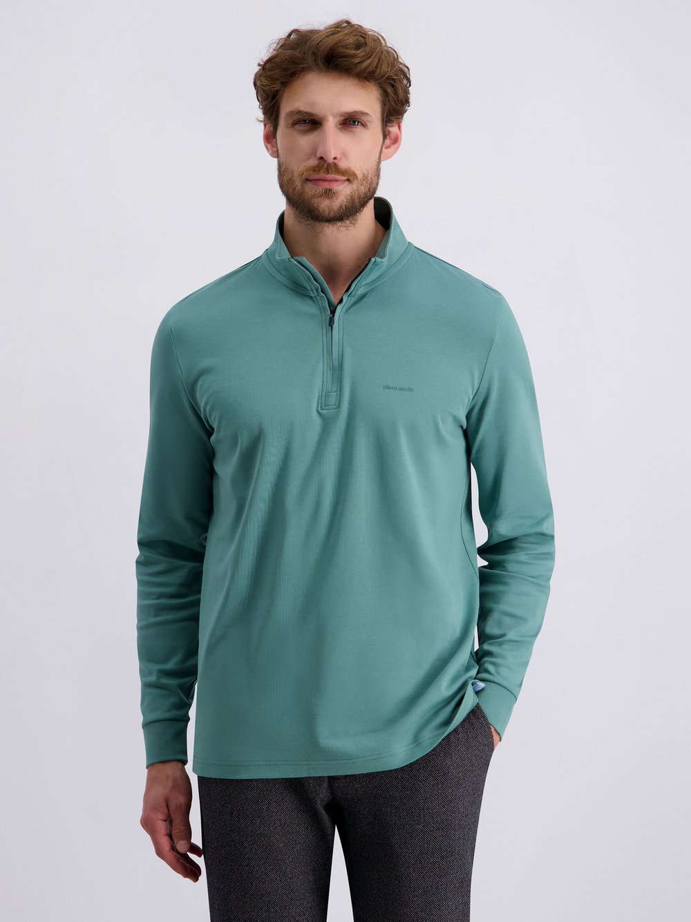 Thumbnail - Pierre Cardin Sweatshirt Herren Baumwolle grün, S