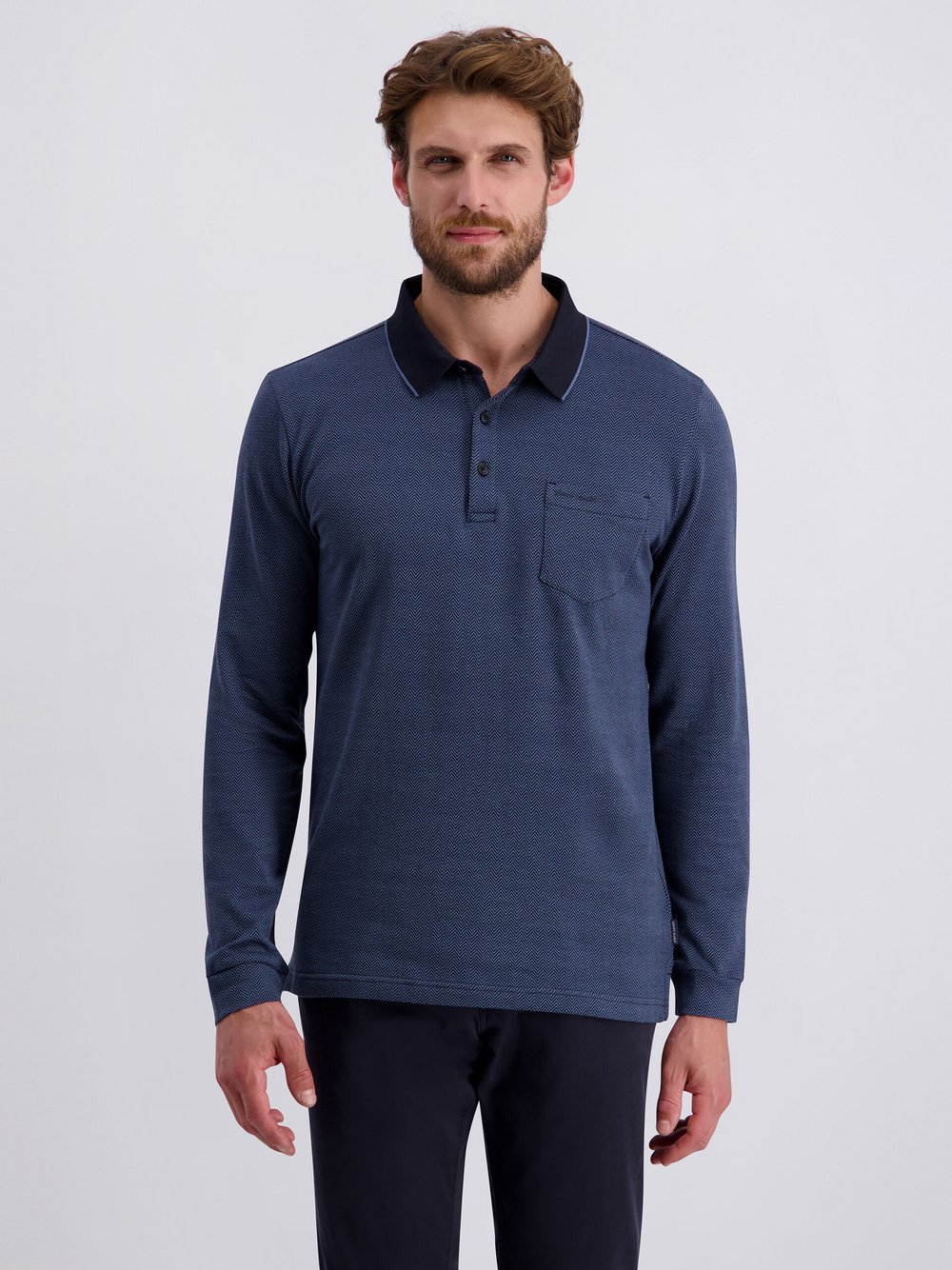 Pierre Cardin Polo Herren Baumwolle blau, XXL