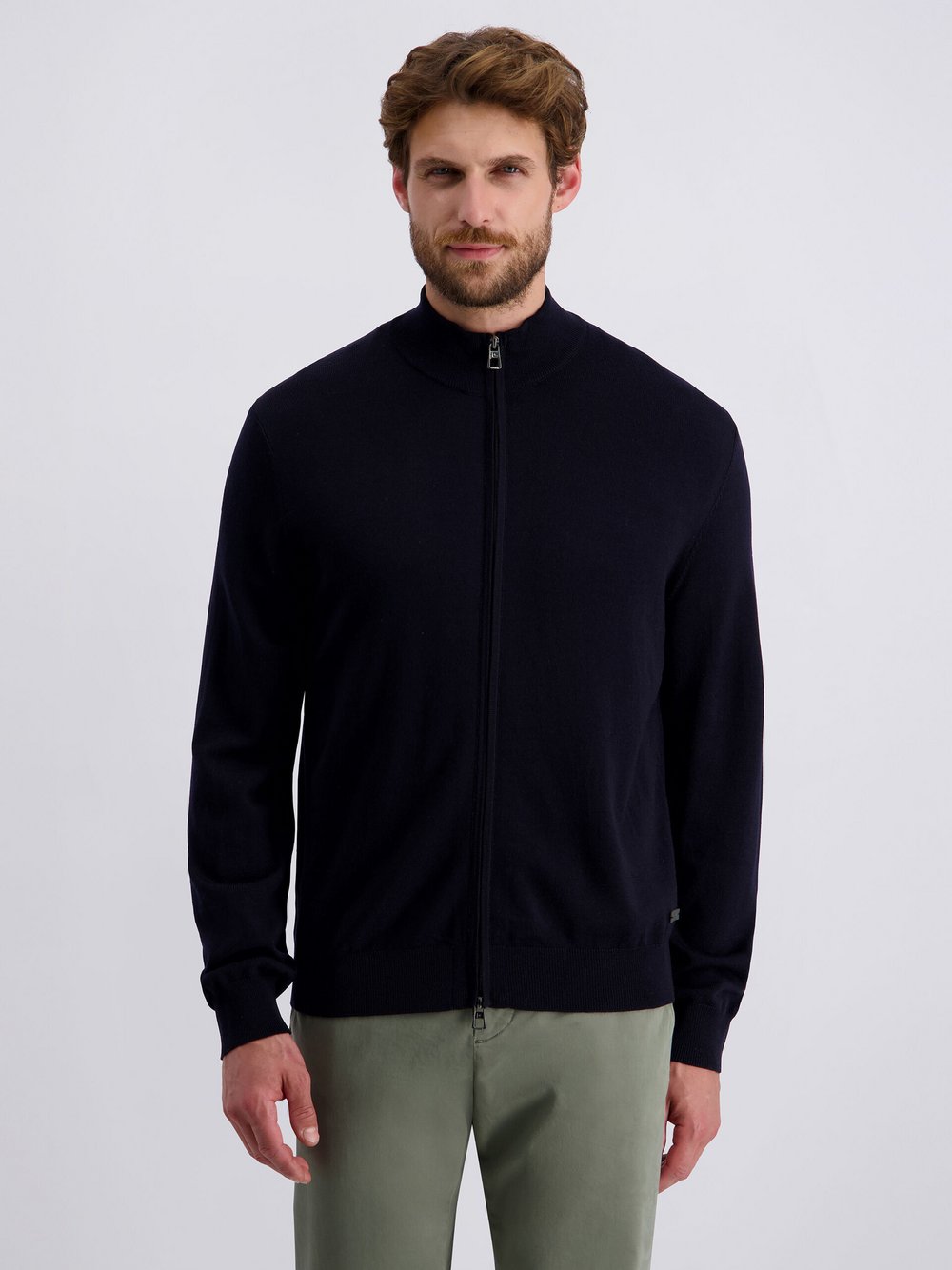 Pierre Cardin Strickjacke Herren Wolle blau, M