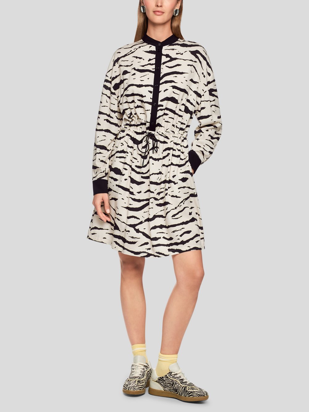 Thumbnail - Marc Cain Kleid Damen Viskose beige gemustert, 38