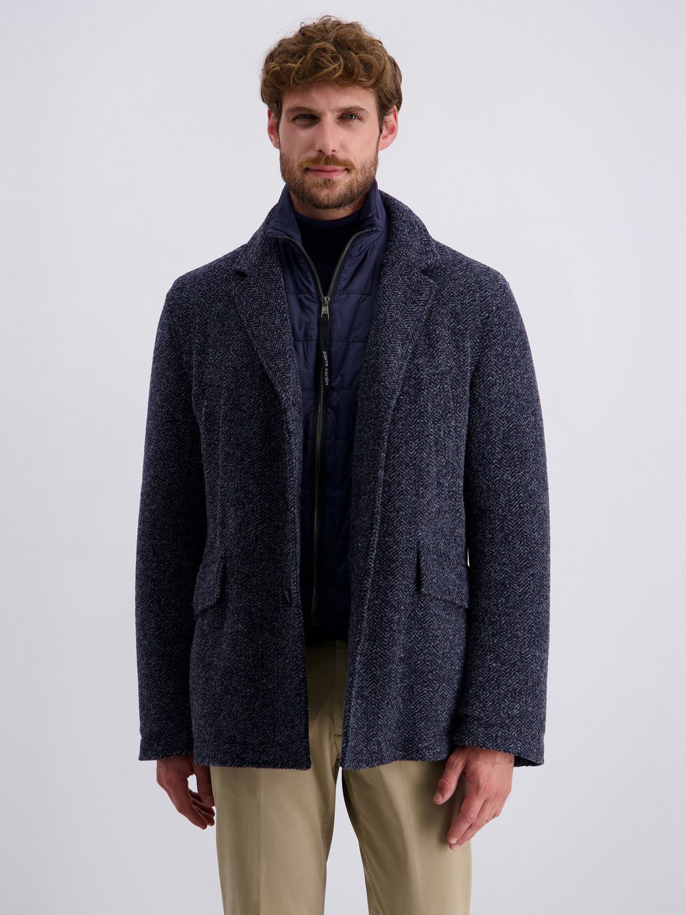 Pierre Cardin Mantel Herren blau gemustert, 56