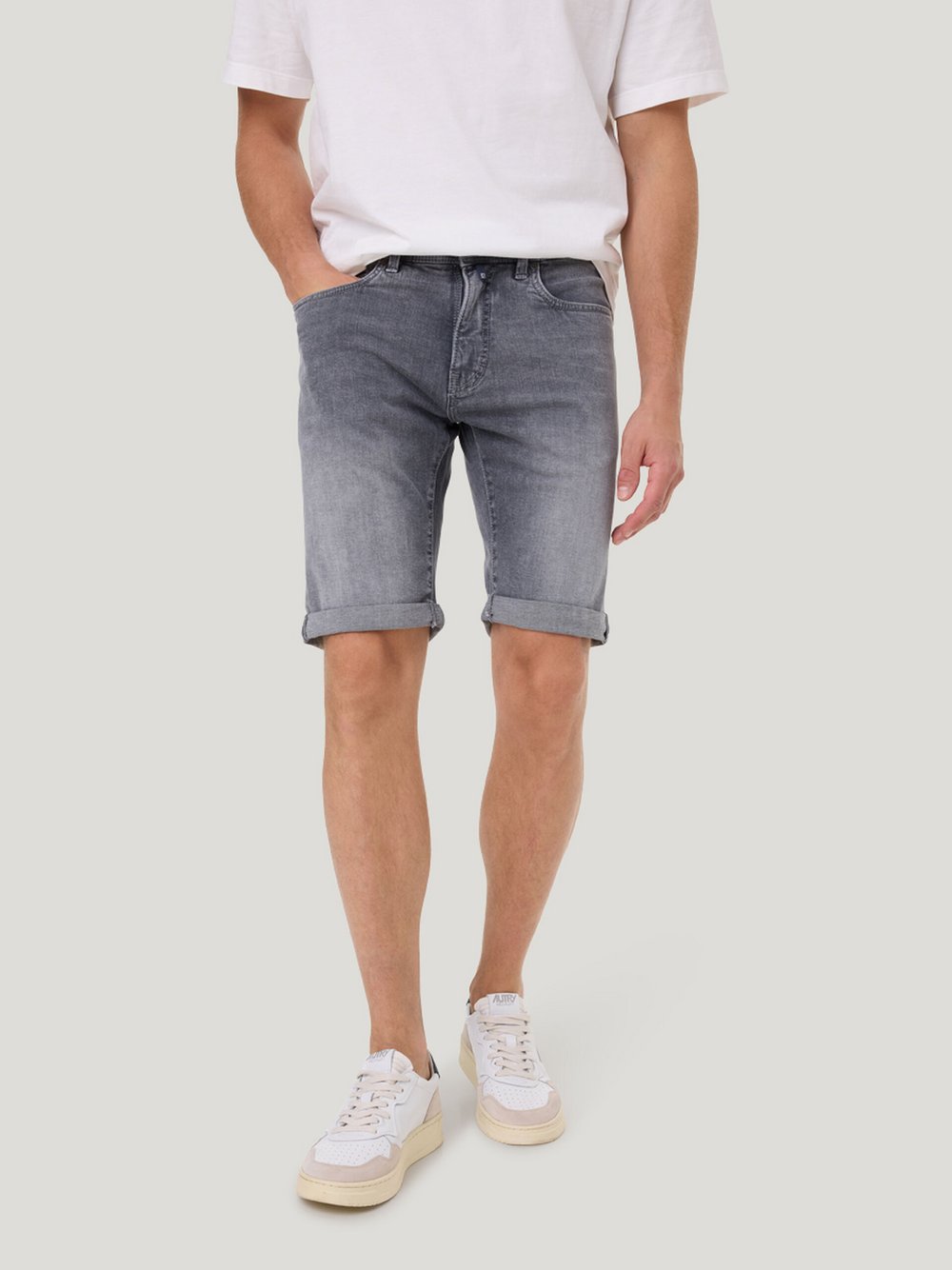 Thumbnail - Pierre Cardin Bermuda Sisteron Herren Baumwolle grau, 31