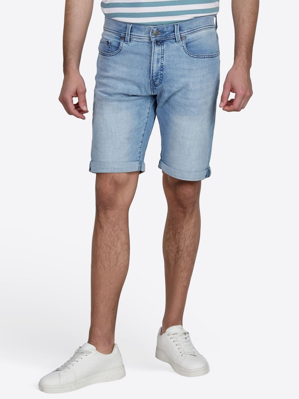 Pierre Cardin Bermuda Sisteron Herren Baumwolle blau, 32
