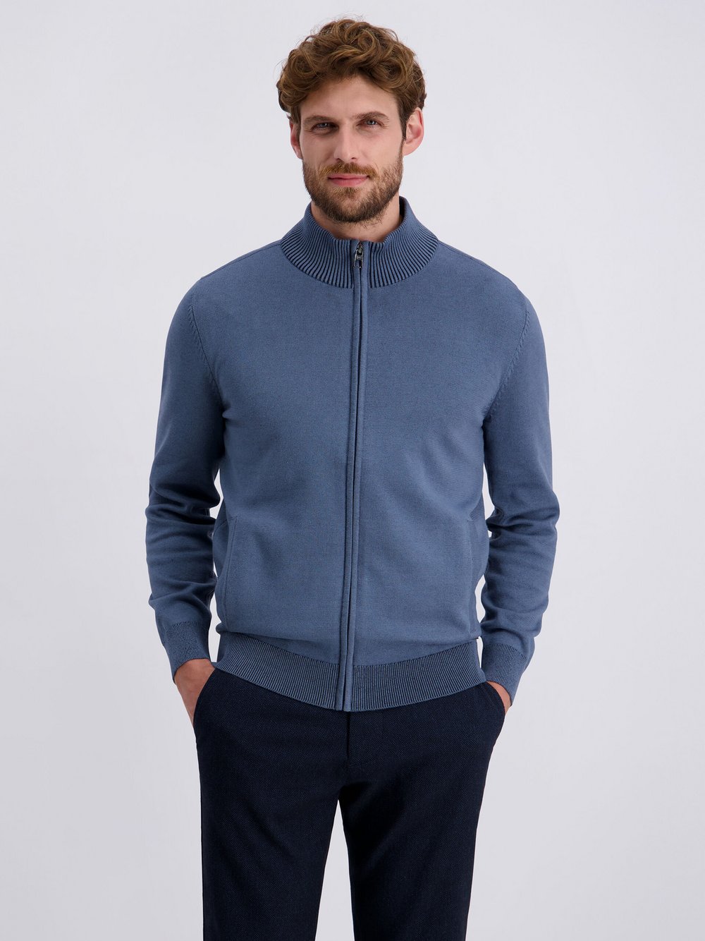 Thumbnail - Pierre Cardin Strickjacke Herren Baumwolle blau, L