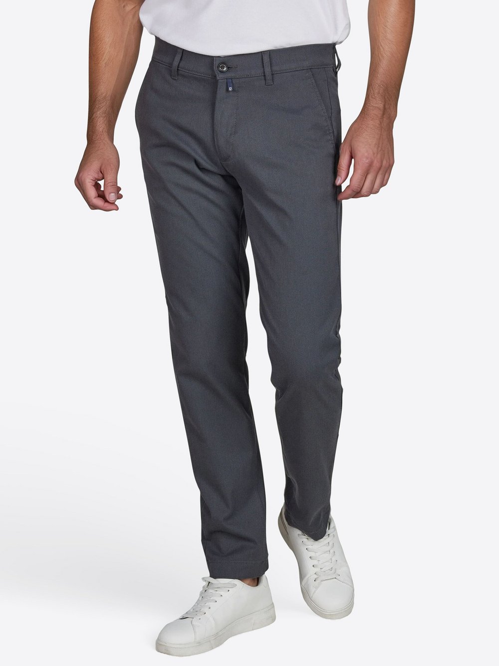 Thumbnail - Pierre Cardin Hose Calais Herren Baumwolle grau, 33-30