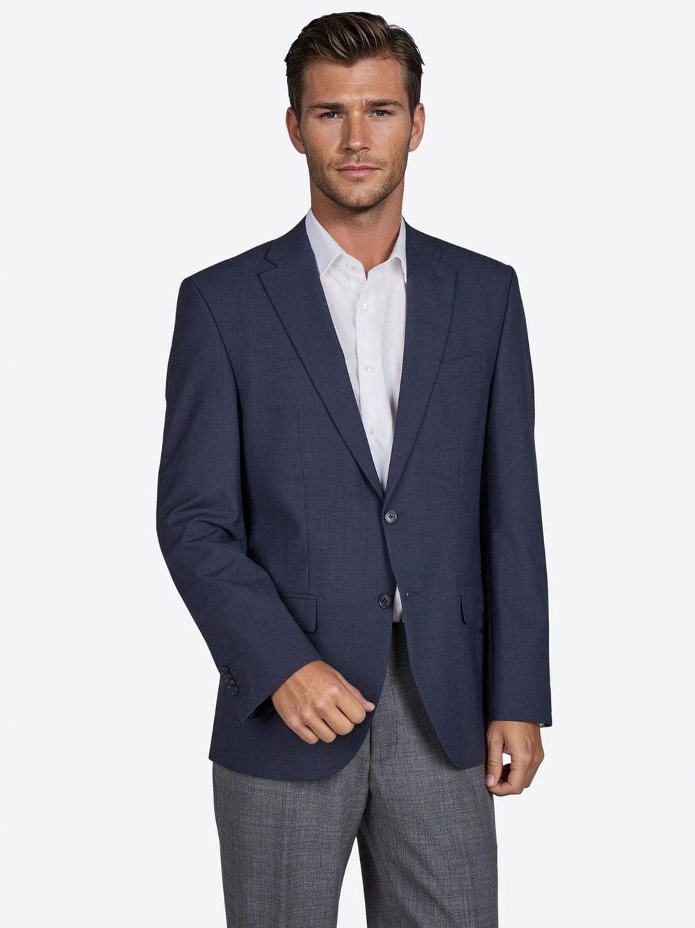 Pierre Cardin Sakko Grant Herren Regular Fit Wolle blau, 48