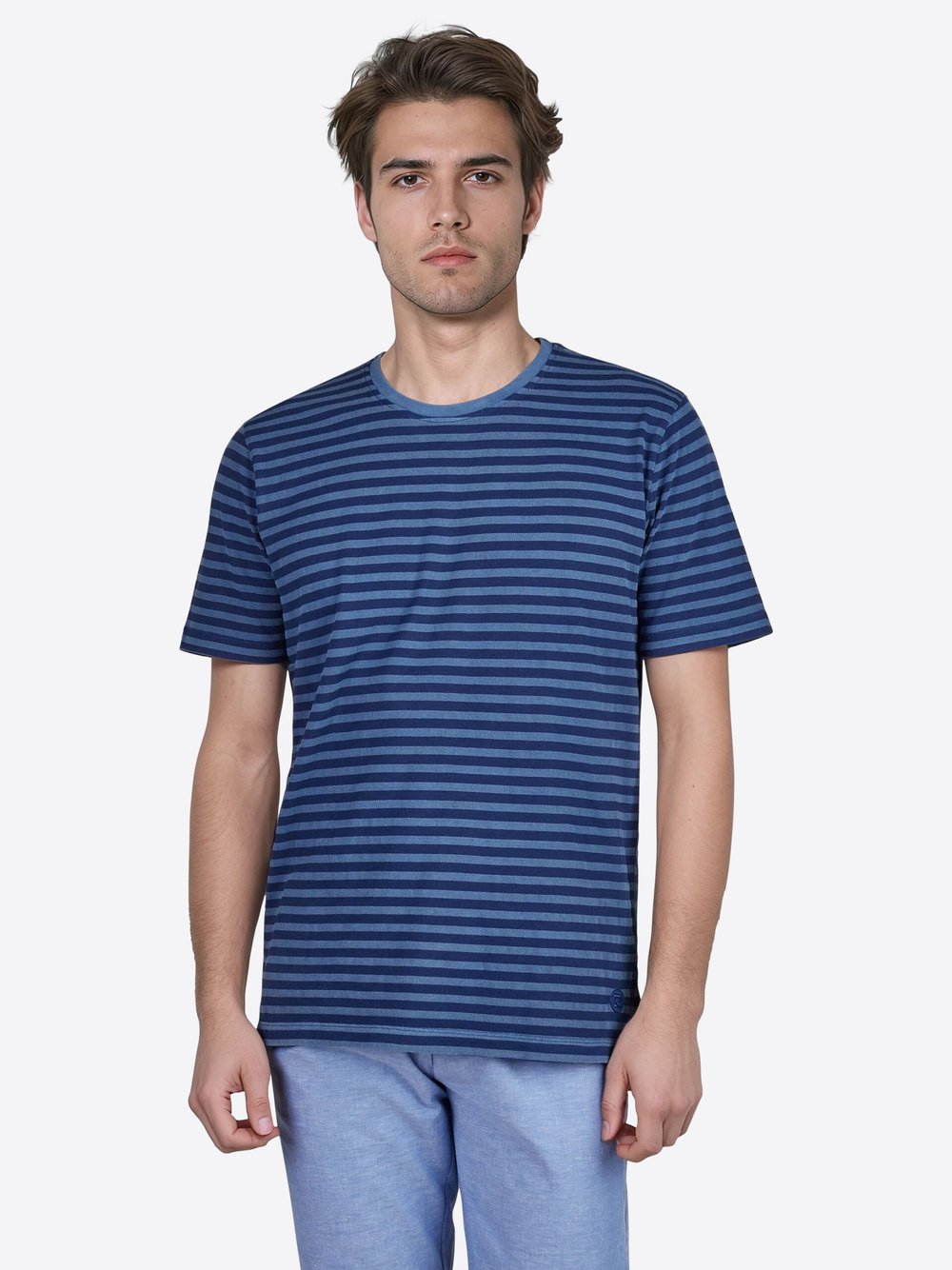 Thumbnail - Pierre Cardin T-Shirt Herren Baumwolle blau gestreift, L