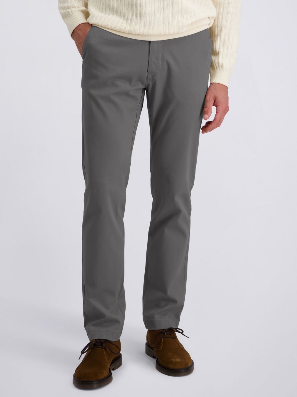 Pierre Cardin Chinohose Castres Herren Baumwolle grau, 40-30