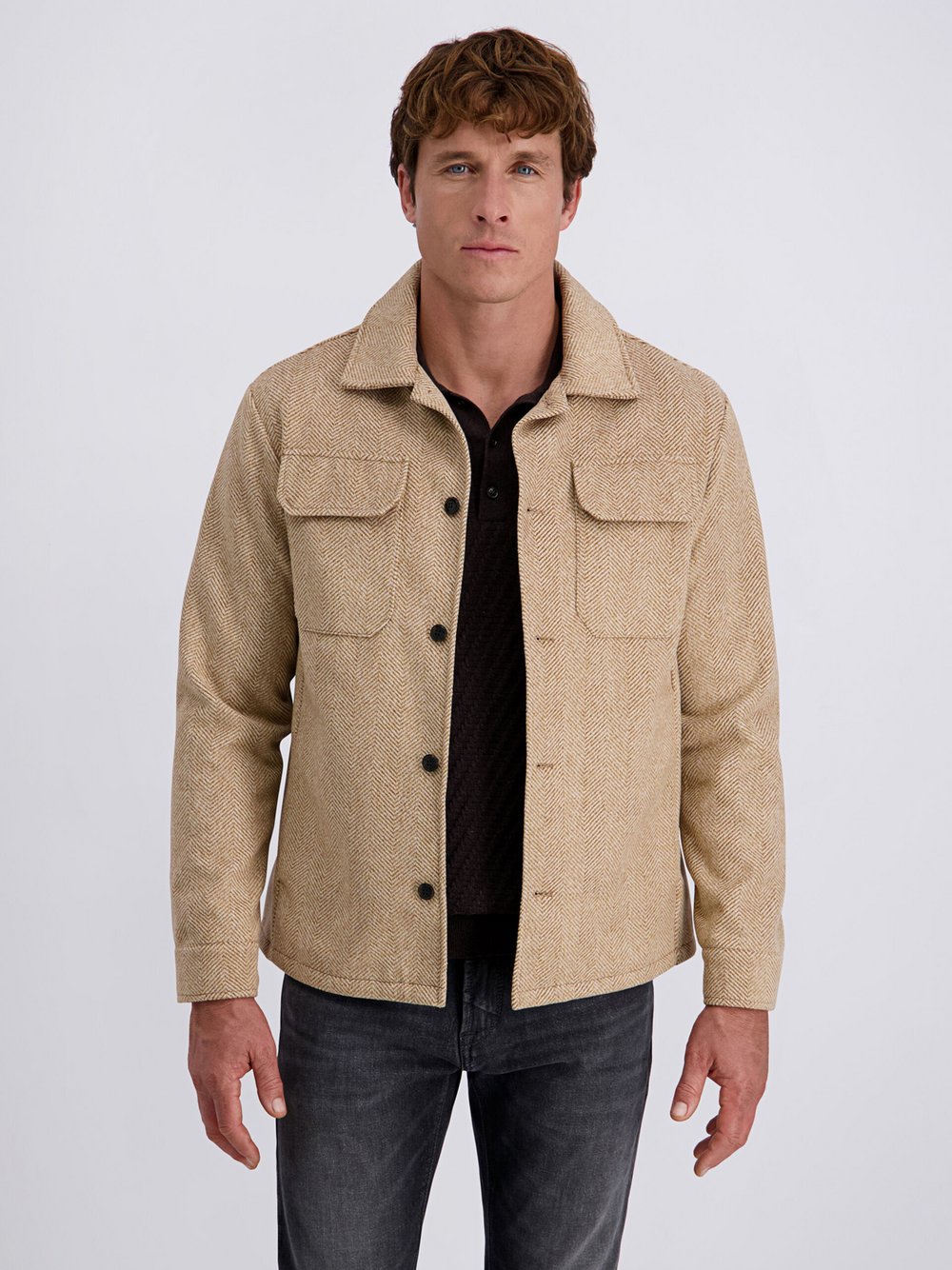 Pierre Cardin Jacke Herren beige gemustert, 52