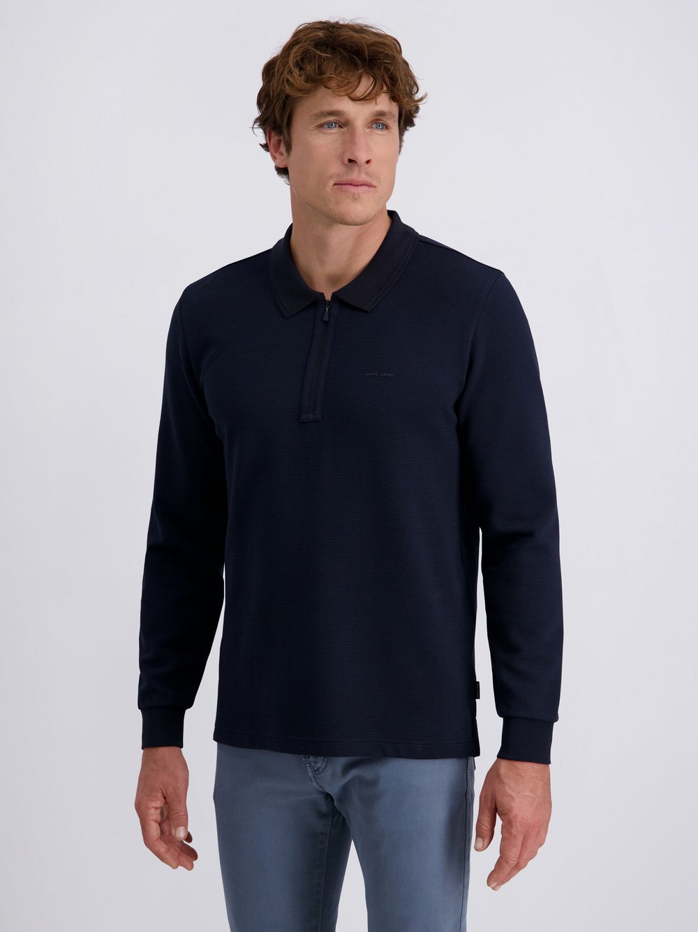 Thumbnail - Pierre Cardin Langarmshirt Herren Baumwolle blau, M