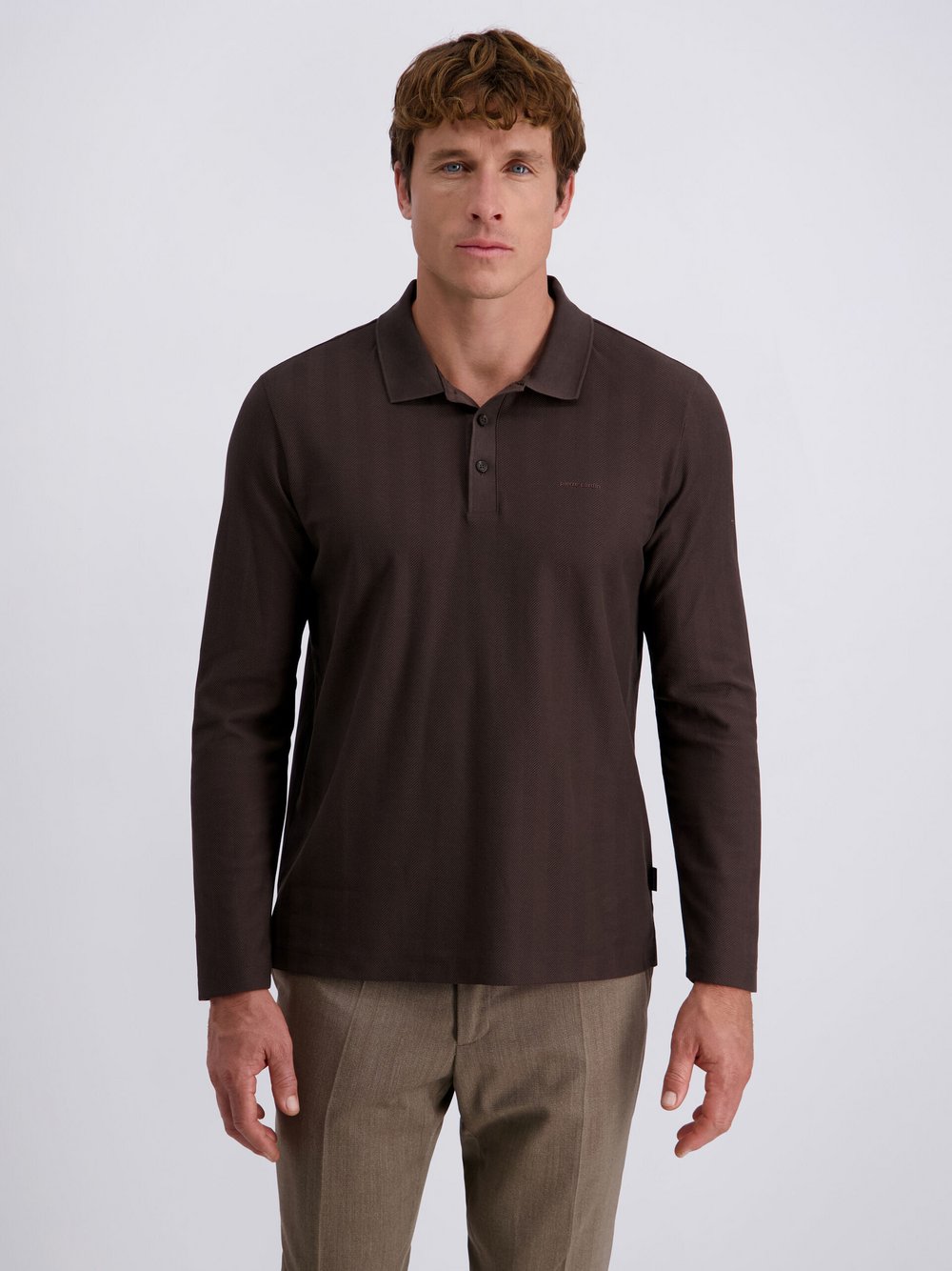 Thumbnail - Pierre Cardin Langarmshirt Herren Baumwolle beige, XL