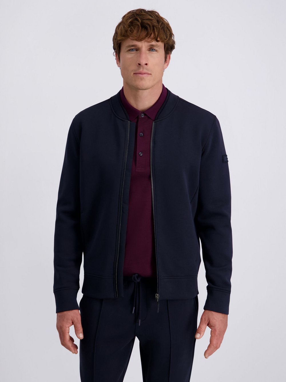 Pierre Cardin Sweatjacke Herren Baumwolle blau, L