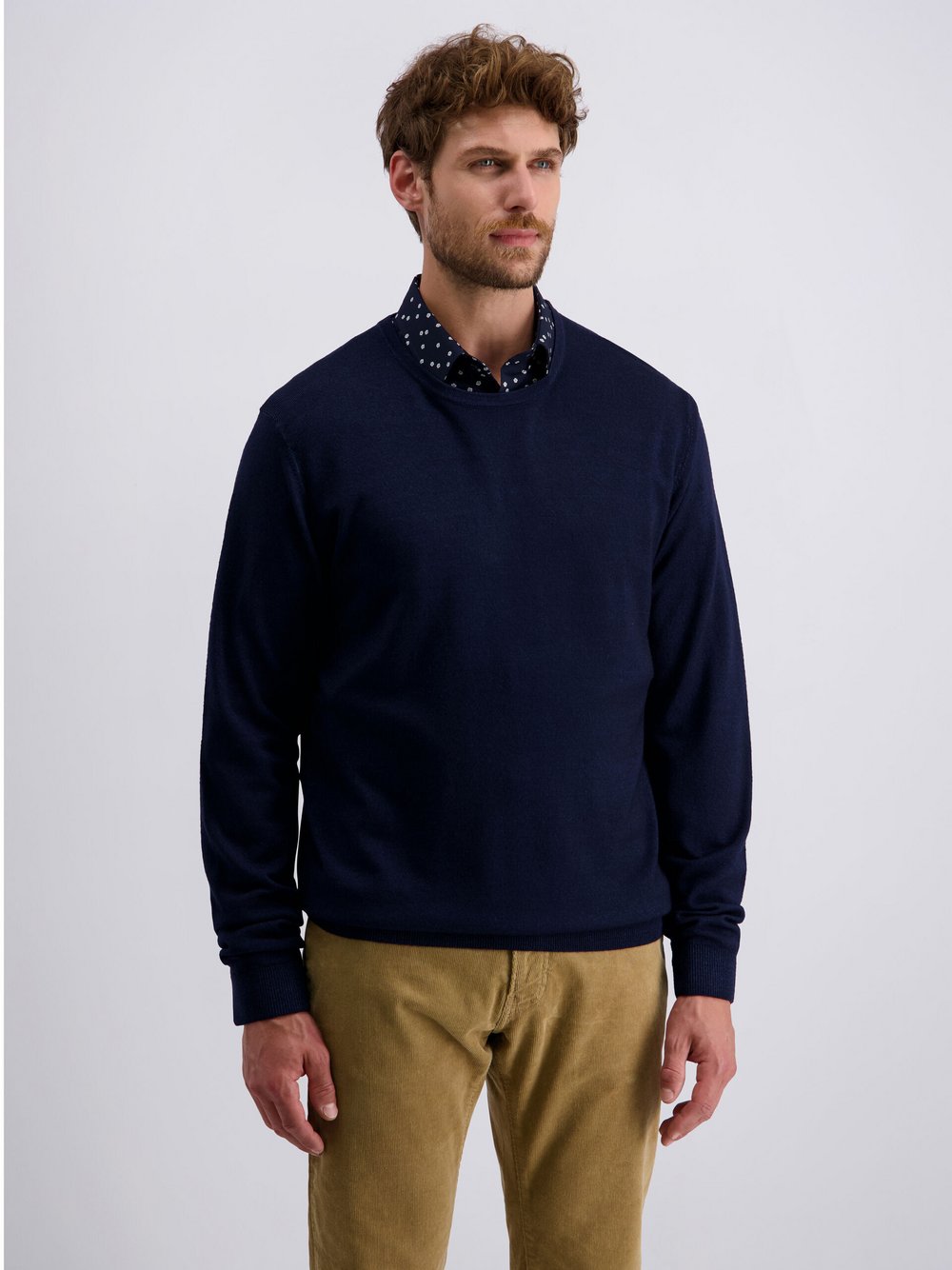 Thumbnail - Pierre Cardin Pullover Herren Wolle blau, XL