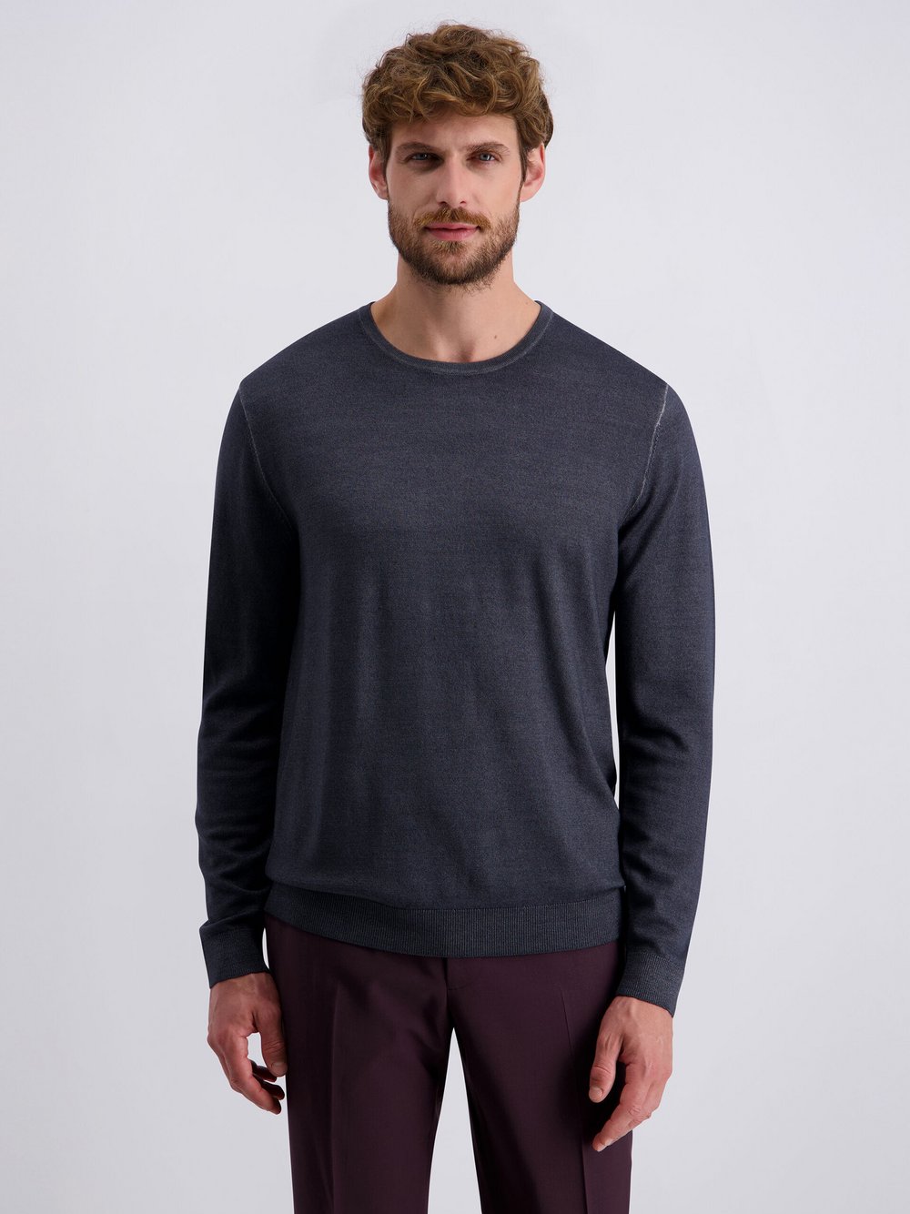 Pierre Cardin Pullover Herren Wolle grau, S