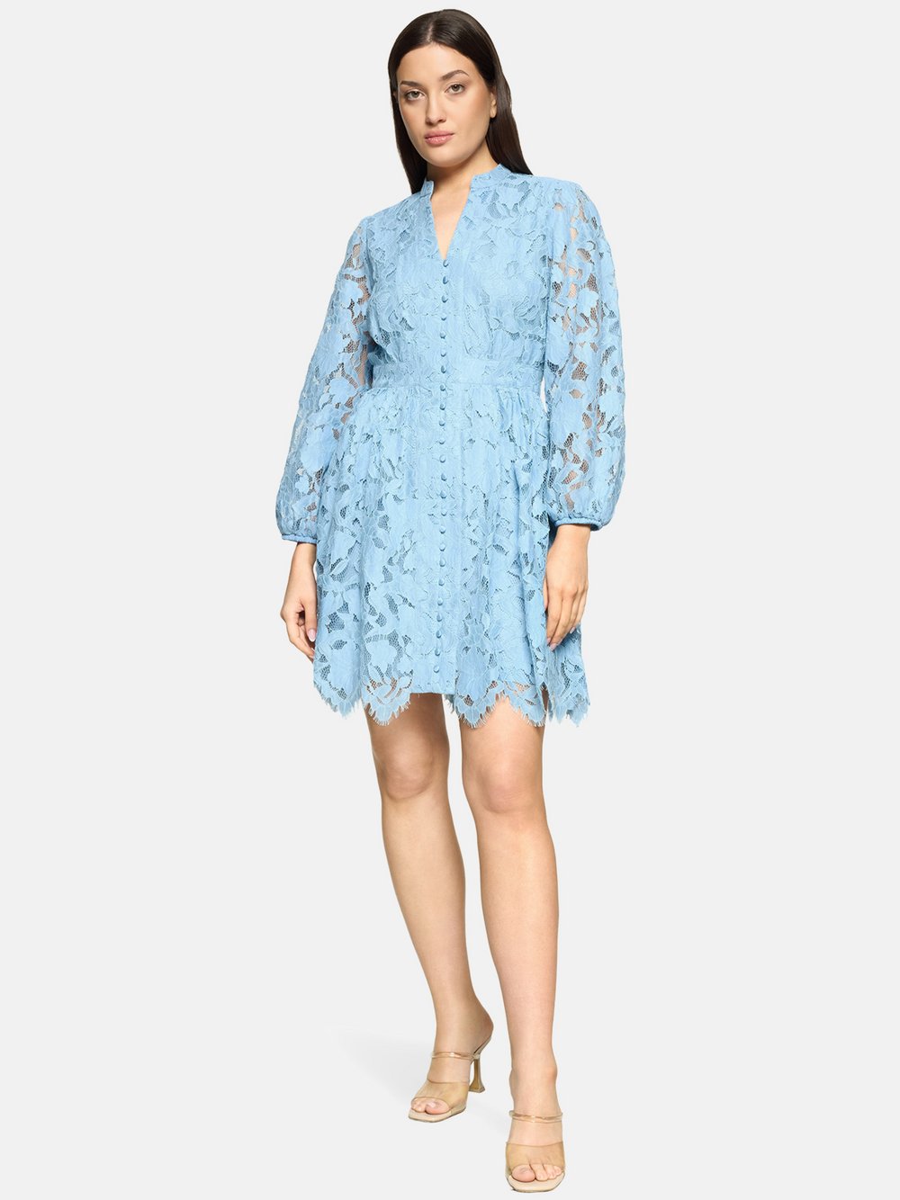 Vera Mont Spitzenkleid Damen Polyamid blau, 36