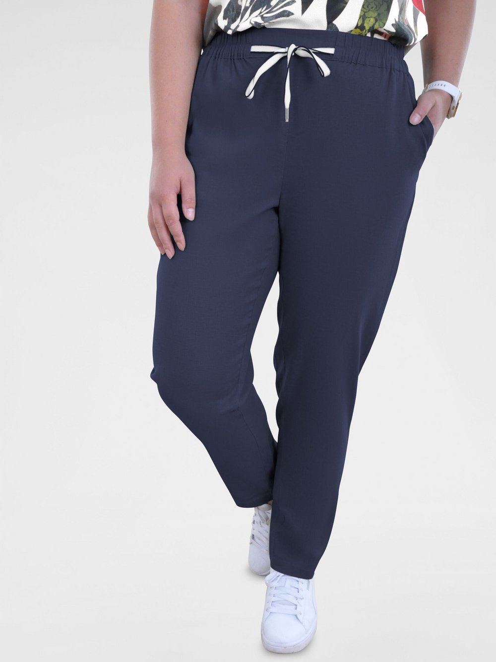 Navigazione Hose Damen Leinen blau, 40