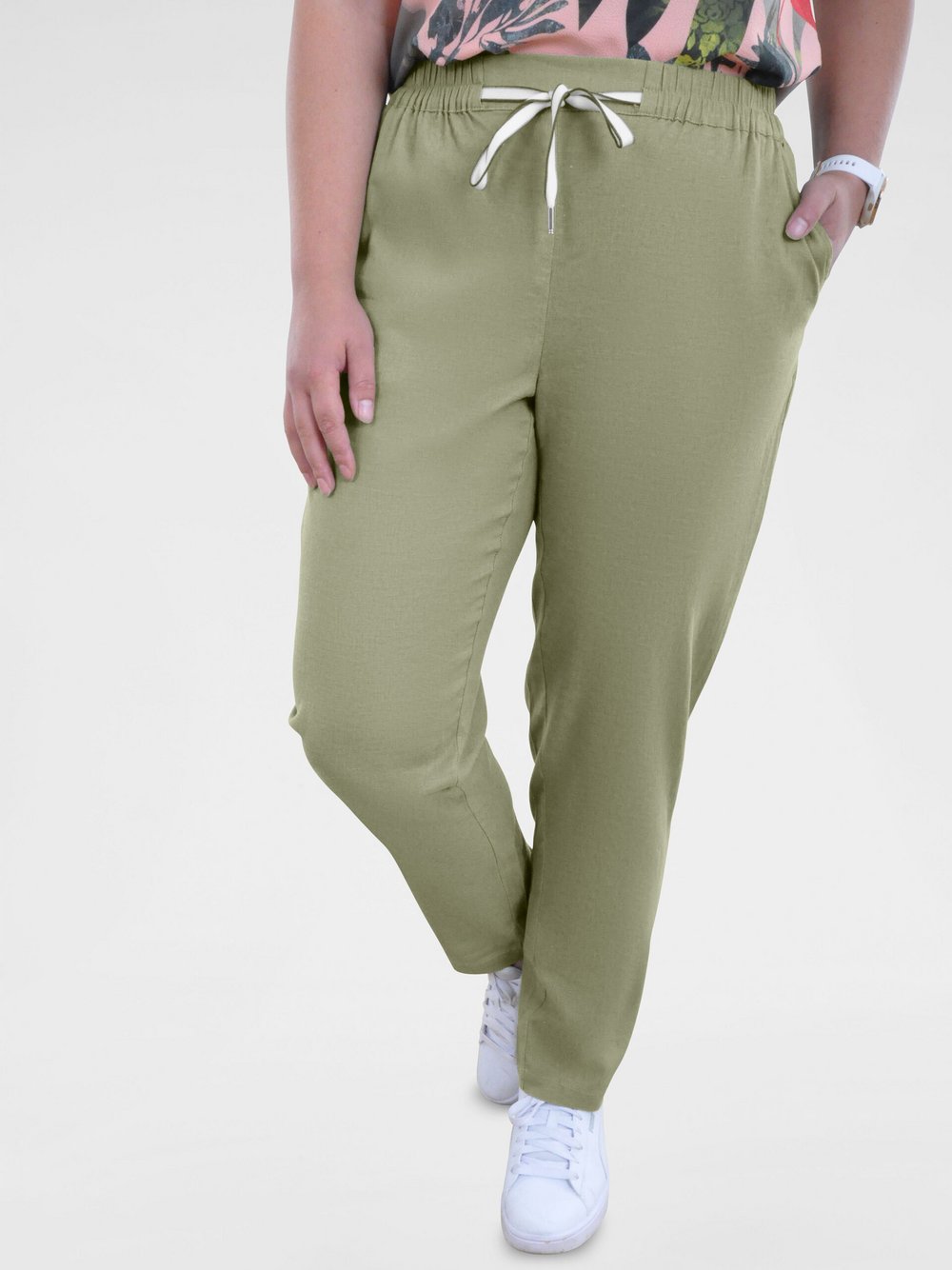 Navigazione Hose Damen Leinen grün, 50