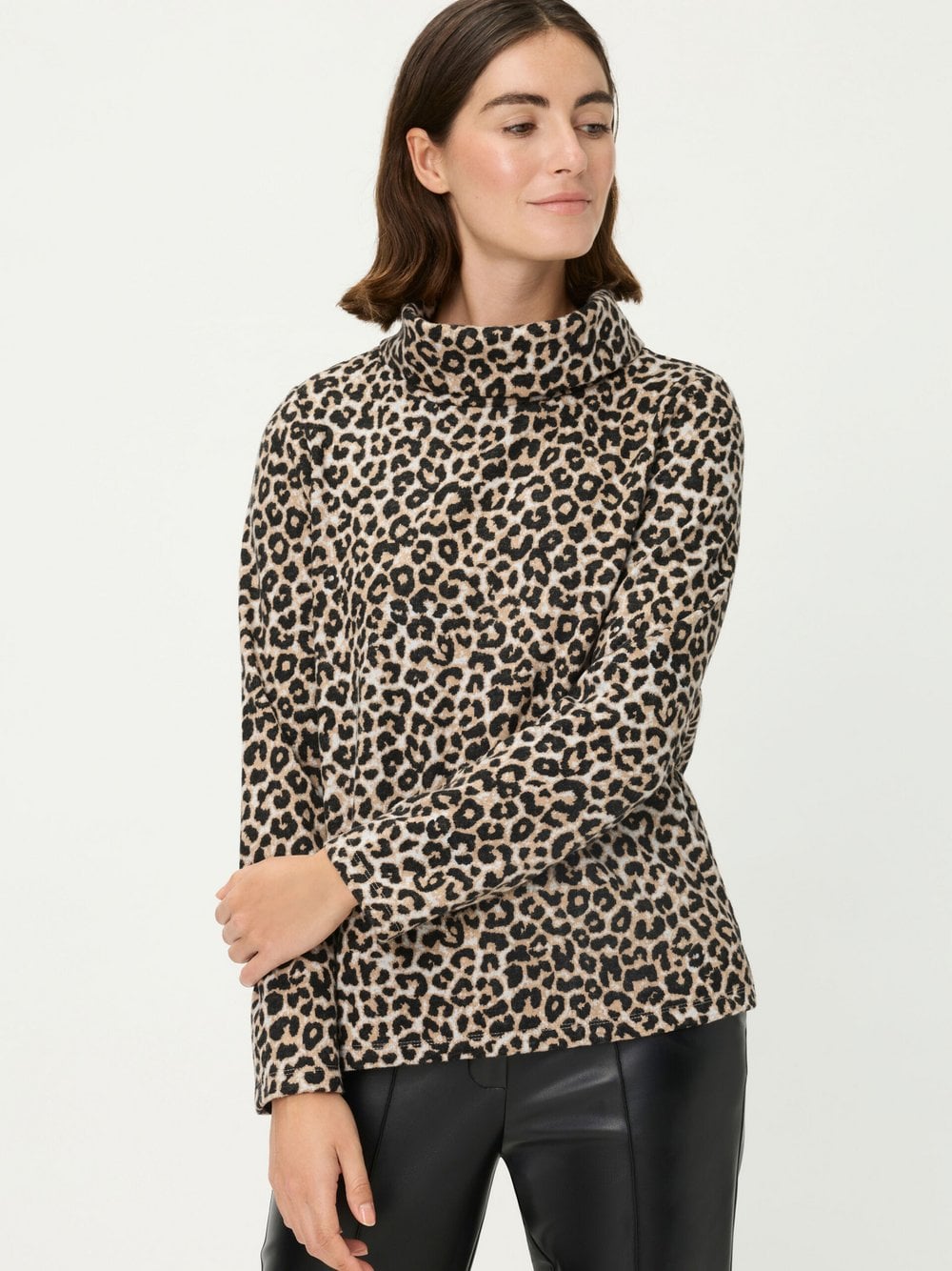 Olsen Sweatshirt Damen beige bedruckt, 38