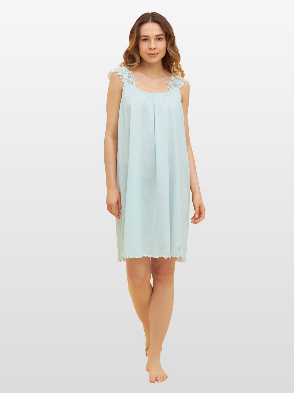 FÉRAUD Nachthemd  Damen Baumwolle blau, 36